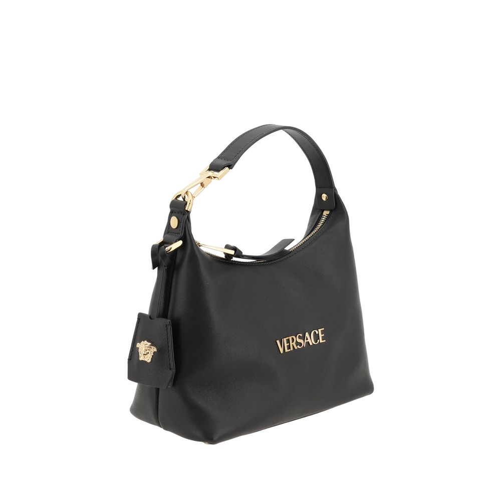 Versace Black Calf Leather Bos Taurus Women's Handbag
