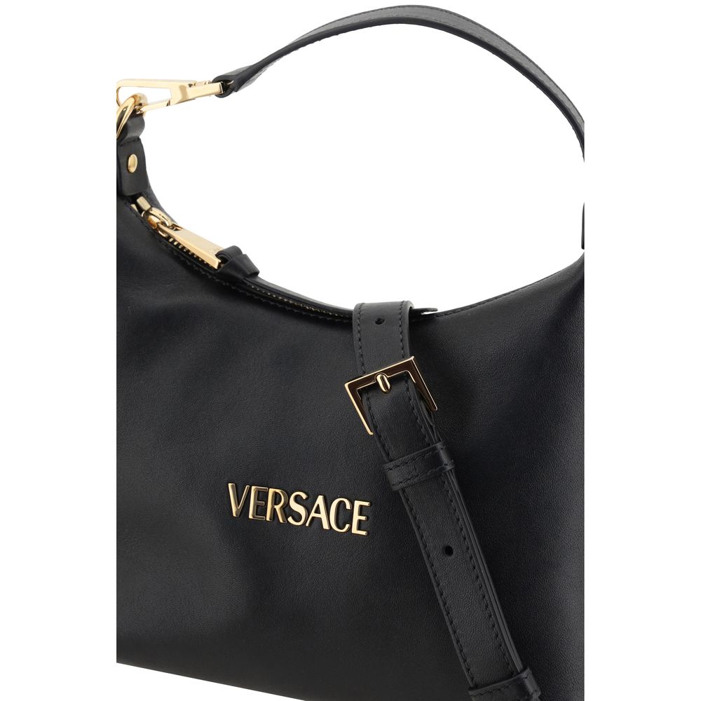 Versace Black Calf Leather Bos Taurus Women's Handbag