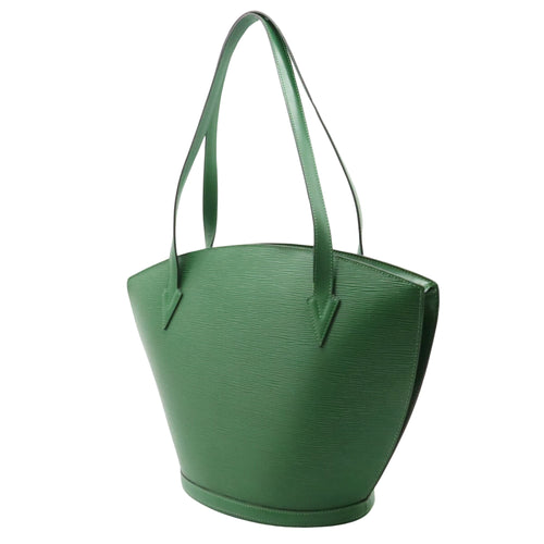 Louis Vuitton Saint Jacques Green Leather Shoulder Bag (Pre-Owned)