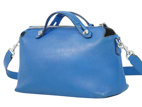 Fendi By The Way Blue Leather Handbag (Pre-Owned)