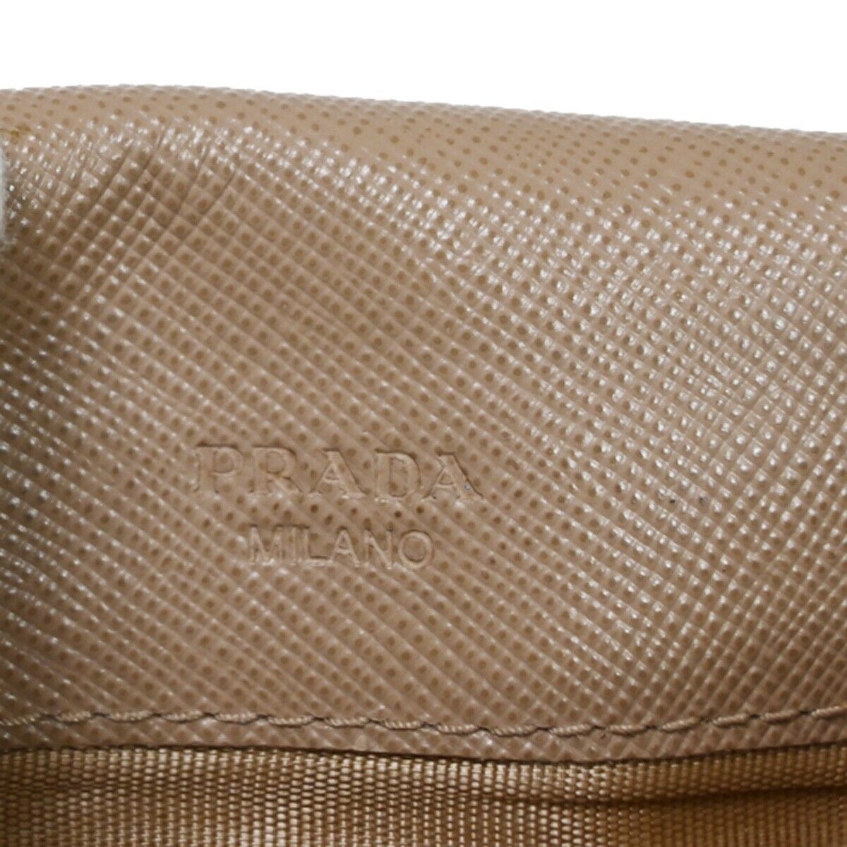 Prada Saffiano Beige Leather Wallet  (Pre-Owned)