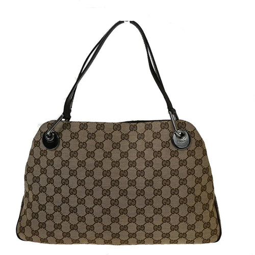 Gucci Gg Canvas Brown Canvas Handbag (Pre-Owned)