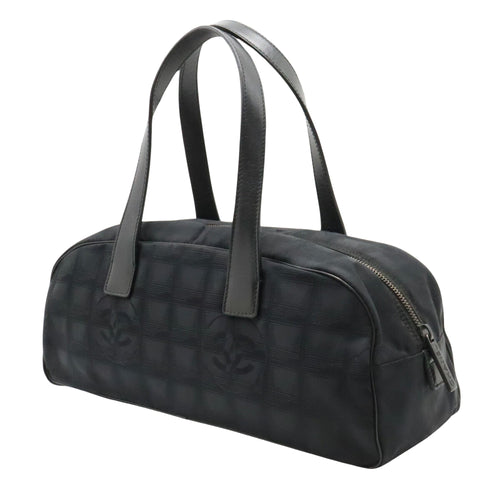 Chanel Travel Line Black Canvas Travel Bag (Pre-Owned)