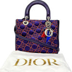 Dior Lady Dior Purple Leather Handbag (Pre-Owned)