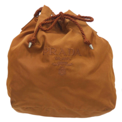 Prada Camel Synthetic Shoulder Bag (Pre-Owned)