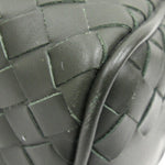Bottega Veneta Intrecciato Khaki Leather Clutch Bag (Pre-Owned)