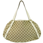 Gucci Abbey Beige Canvas Handbag (Pre-Owned)