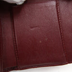Dior Lady Dior Burgundy Patent Leather Wallet  (Pre-Owned)