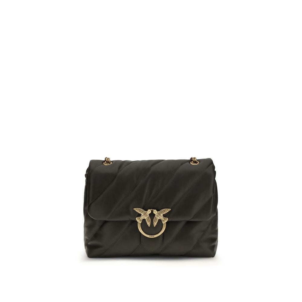 PINKO Bicolor Calf Leather Bos Taurus Shoulder Women's Bag