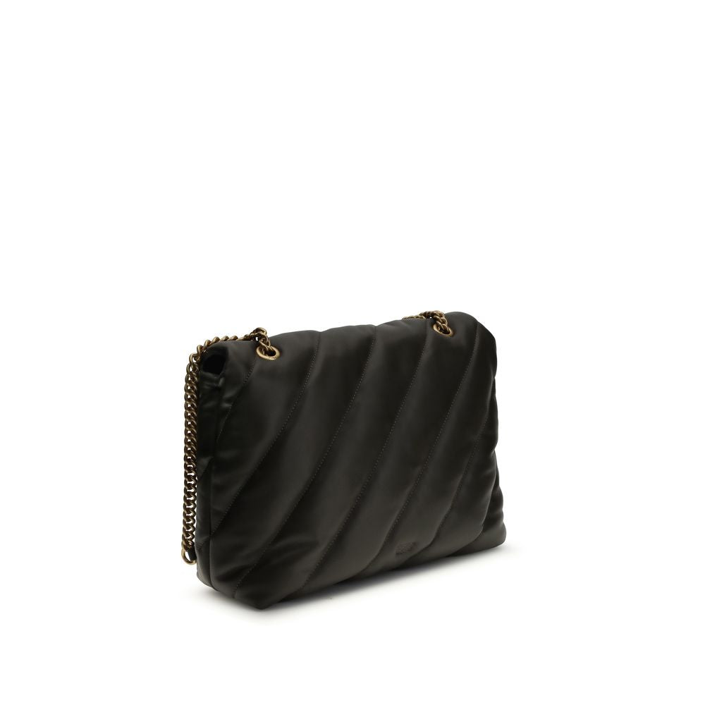 PINKO Bicolor Calf Leather Bos Taurus Shoulder Women's Bag