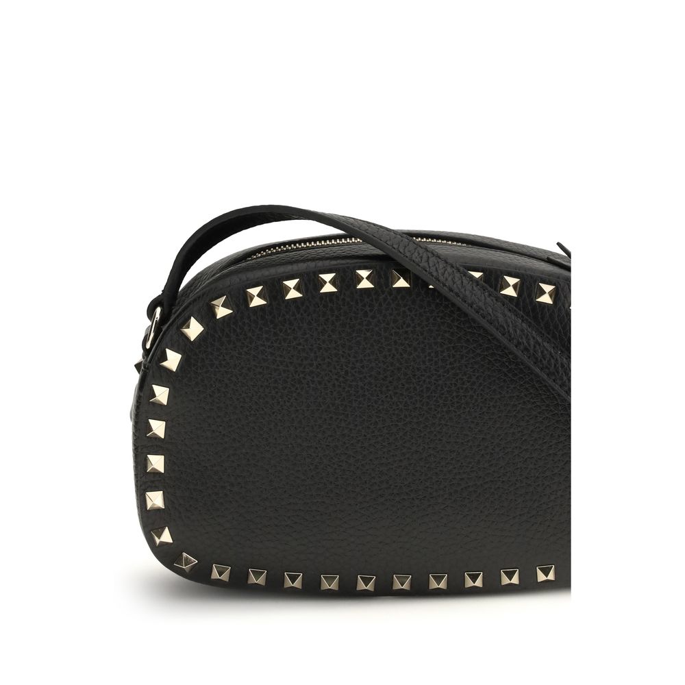 Valentino Garavani Black Calf Leather Bos Taurus Shoulder Women's Bag