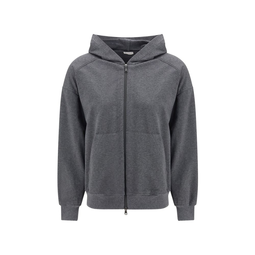 Brunello Cucinelli Gray Cotton Women's Sweatshirt