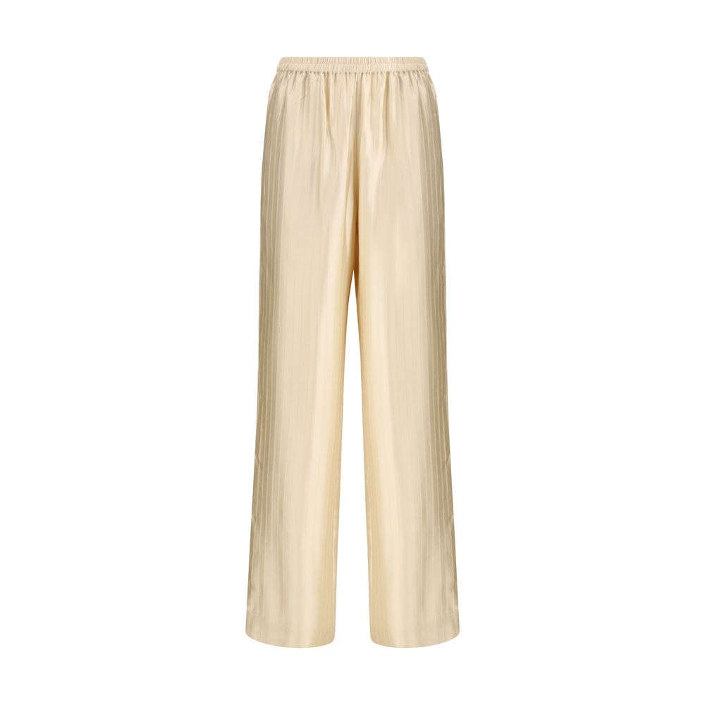 Loulou De Saison Beige Viscose Casual Women's Pants