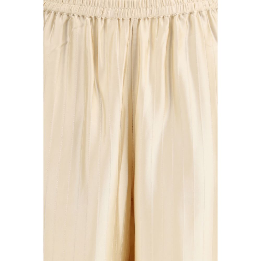 Loulou De Saison Beige Viscose Casual Women's Pants