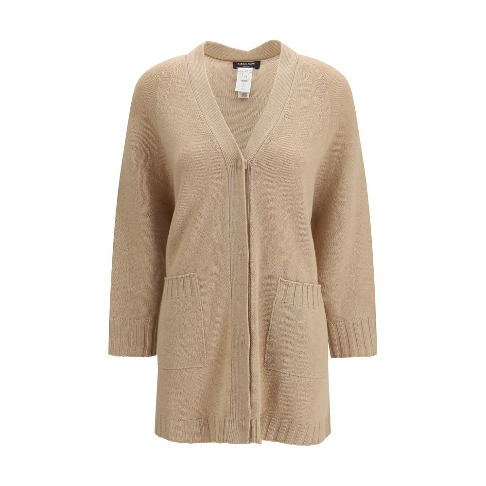 Fabiana Filippi Beige Wool Women's Cardigan