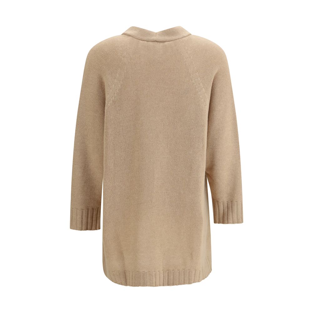 Fabiana Filippi Beige Wool Women's Cardigan