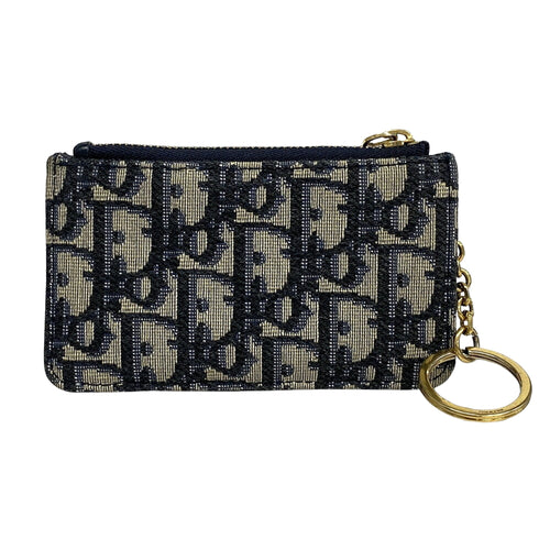 Dior Trotter Navy Canvas Wallet  (Pre-Owned)