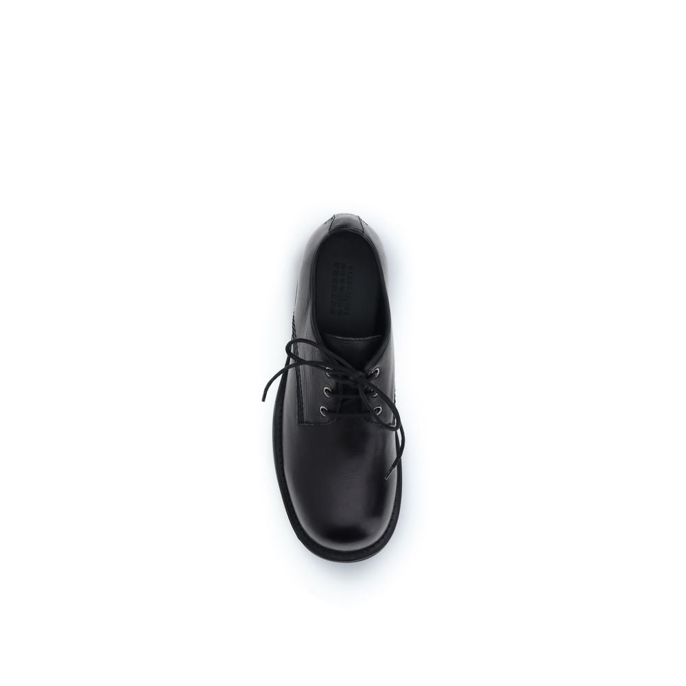 MM6 Black Calf Leather Bos Taurus Oxfords And Men's Derbies