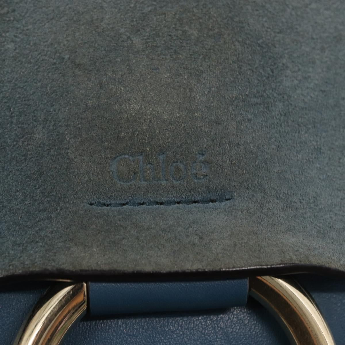 Chloe Faye Leather And Suede Blue Suede Shoulder Bag Bag (Pre-Owned)