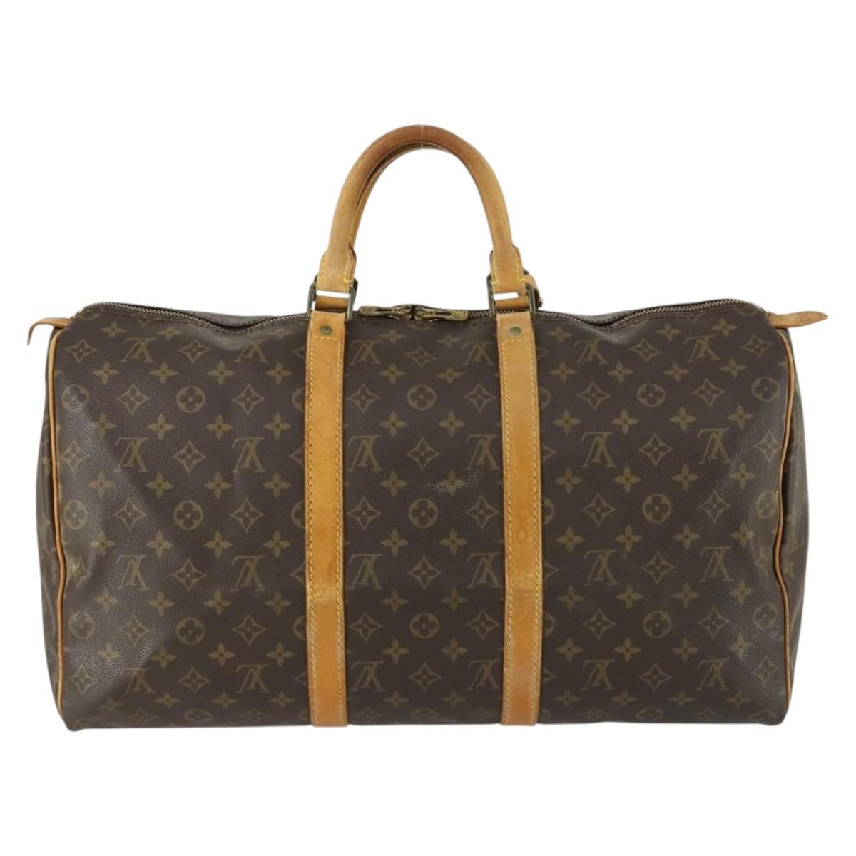Louis Vuitton Keepall Monogram Canvas Brown Canvas Travel Bag Bag (Pre-Owned)
