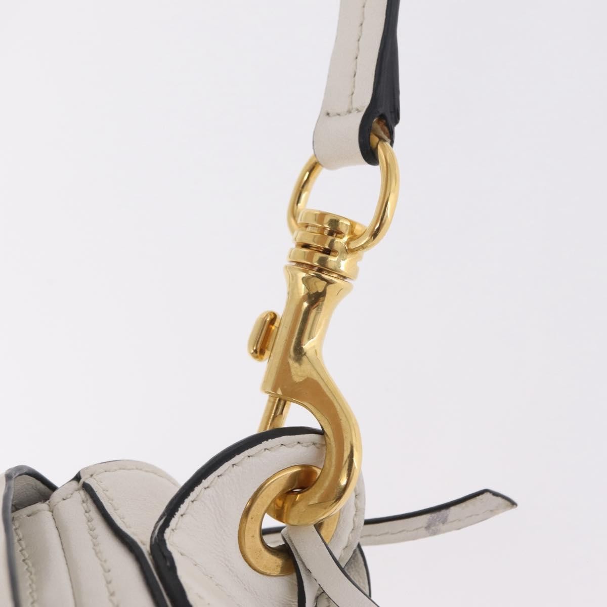 Miu Miu Grace Lux Leather White Leather Shoulder Bag Bag (Pre-Owned)