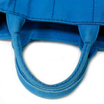 Prada Canapa Blue Canvas Tote Bag (Pre-Owned)
