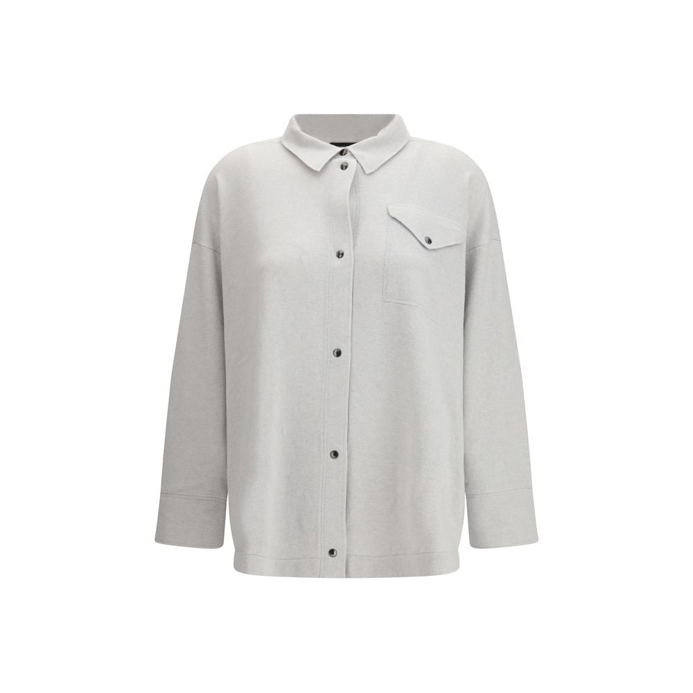 Fabiana Filippi Gray Wool Dress Women's Shirt