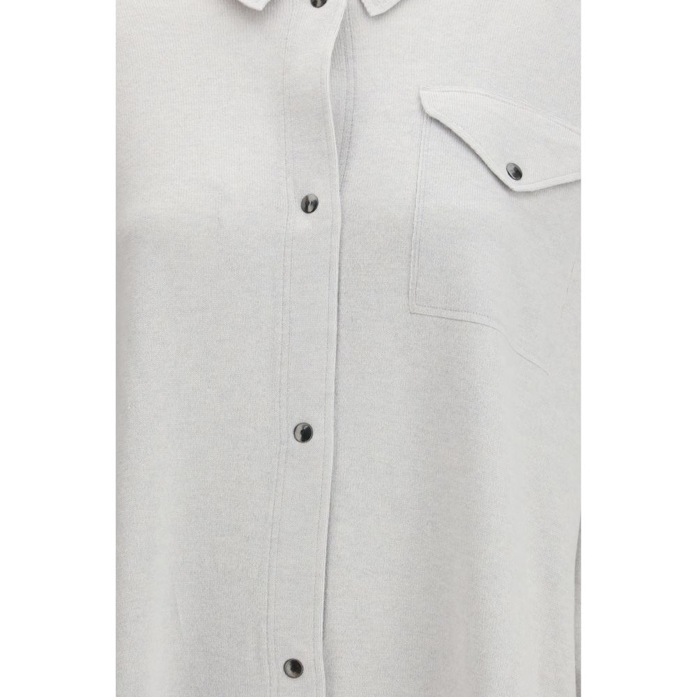 Fabiana Filippi Gray Wool Dress Women's Shirt