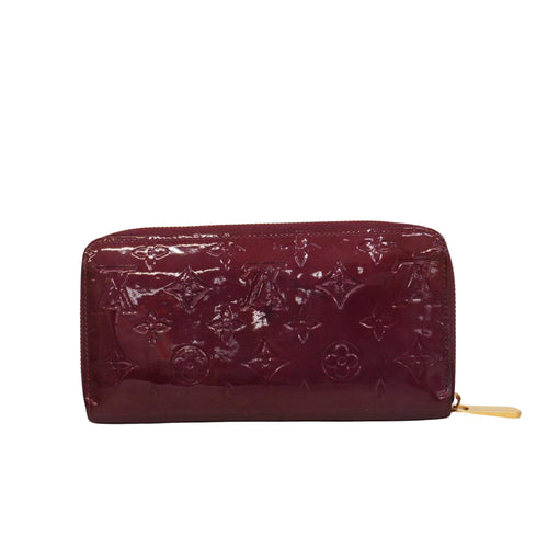 Louis Vuitton Zippy Burgundy Patent Leather Wallet  (Pre-Owned)