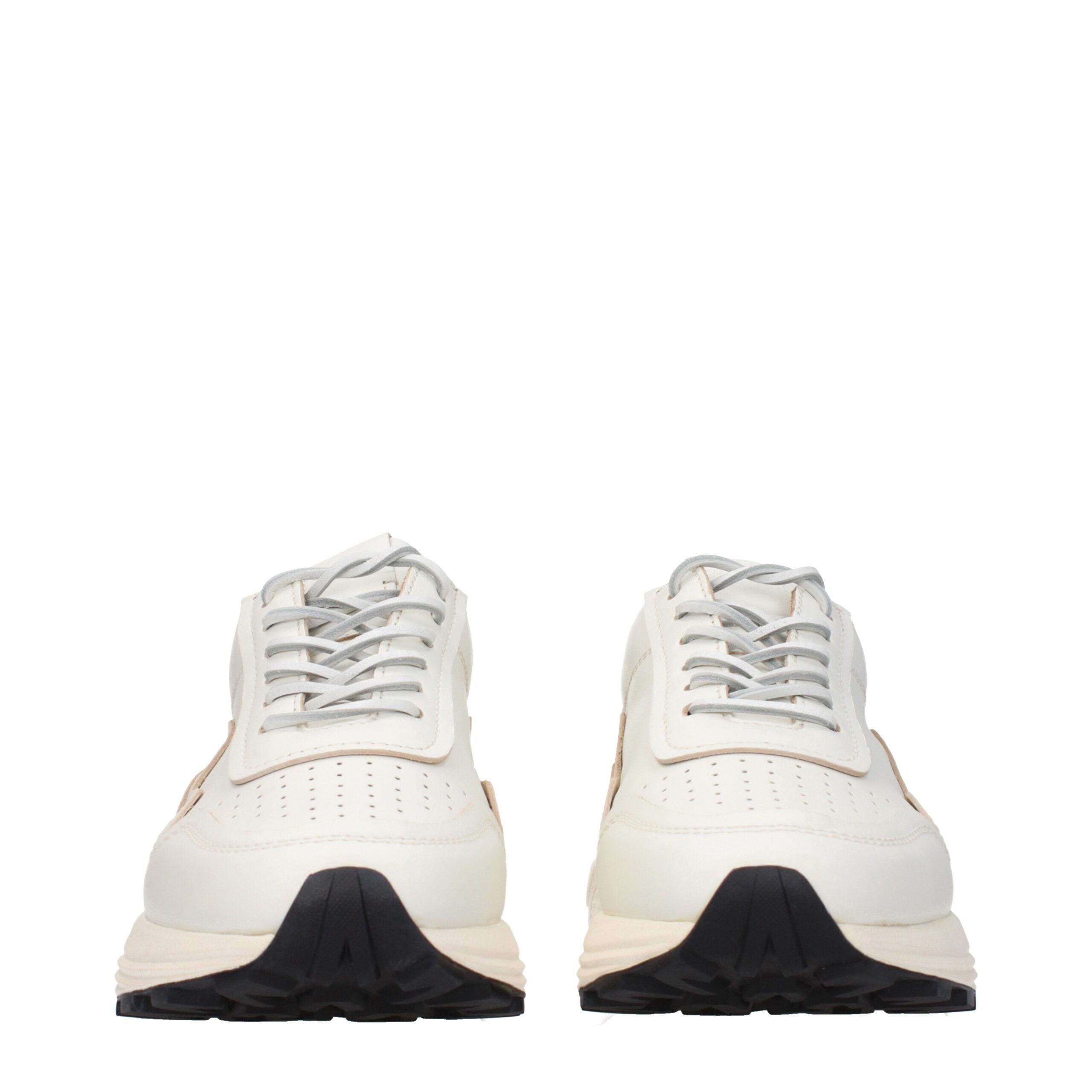 Buttero White Leather Low Top Men's Sneakers