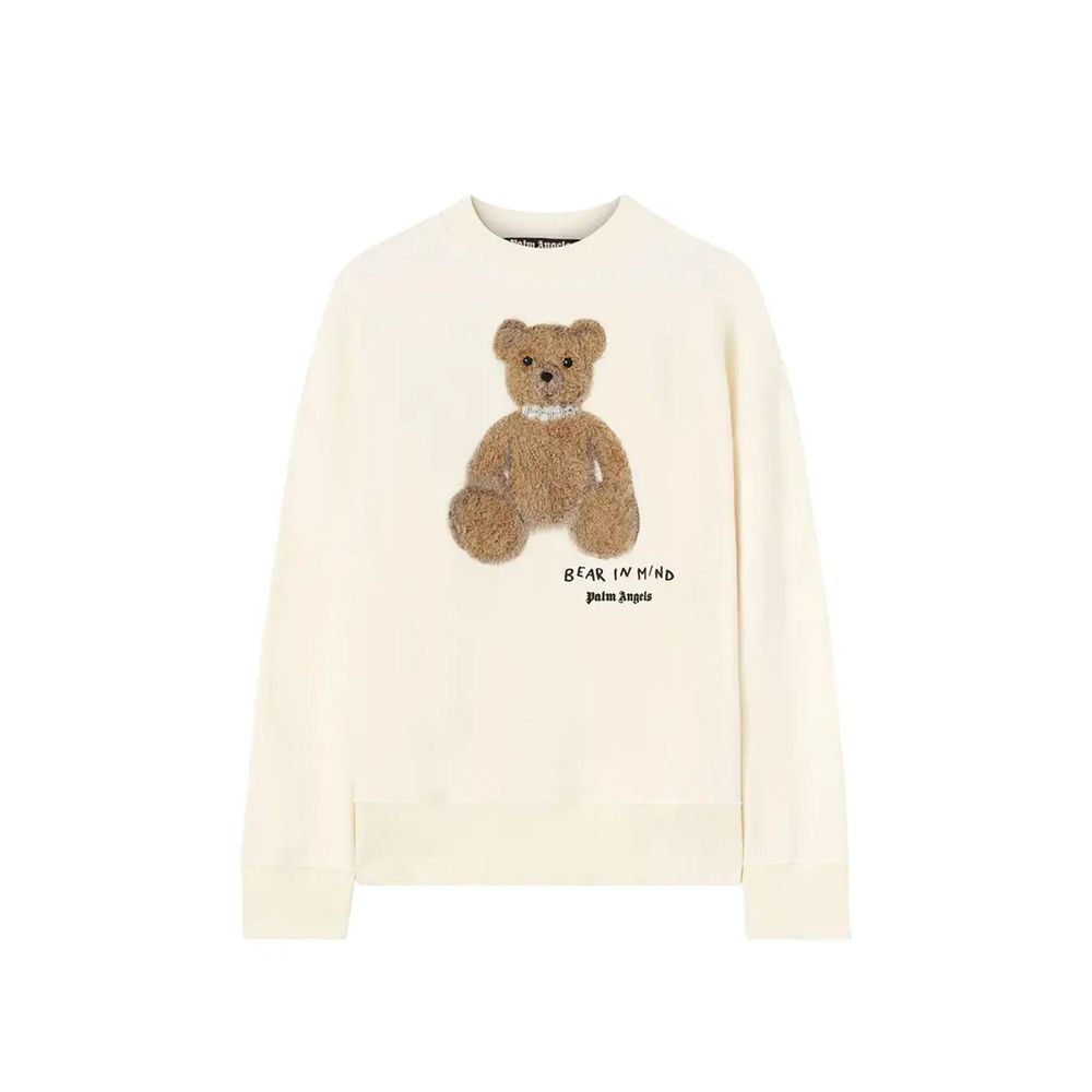 Palm Angels White Cotton Men's Sweatshirt