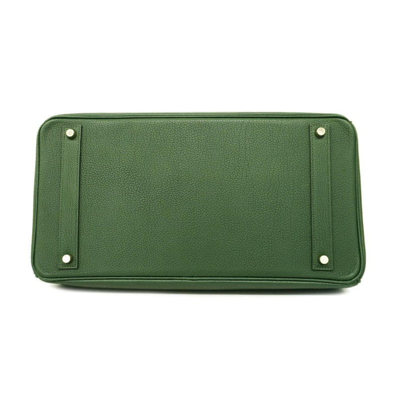 Hermès Birkin 40 Green Leather Handbag (Pre-Owned)