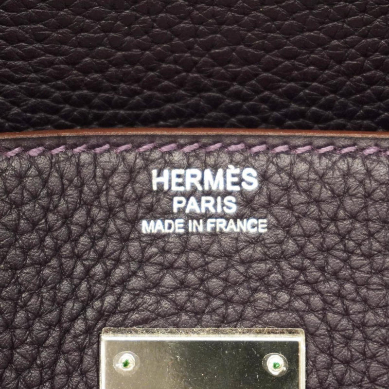Hermès Birkin 30 Purple Leather Handbag (Pre-Owned)