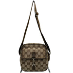 Gucci Jackie Brown Canvas Shoulder Bag (Pre-Owned)