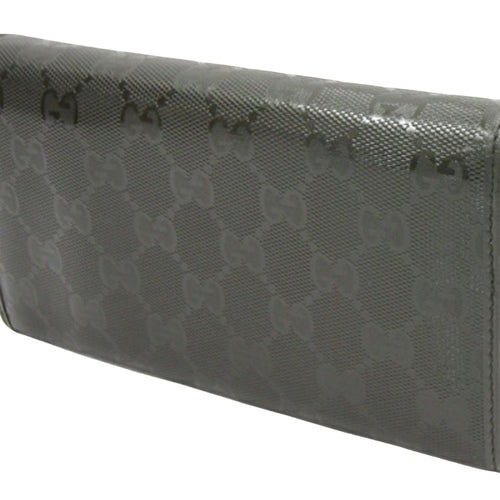 Gucci Gg Imprimé Khaki Leather Wallet  (Pre-Owned)