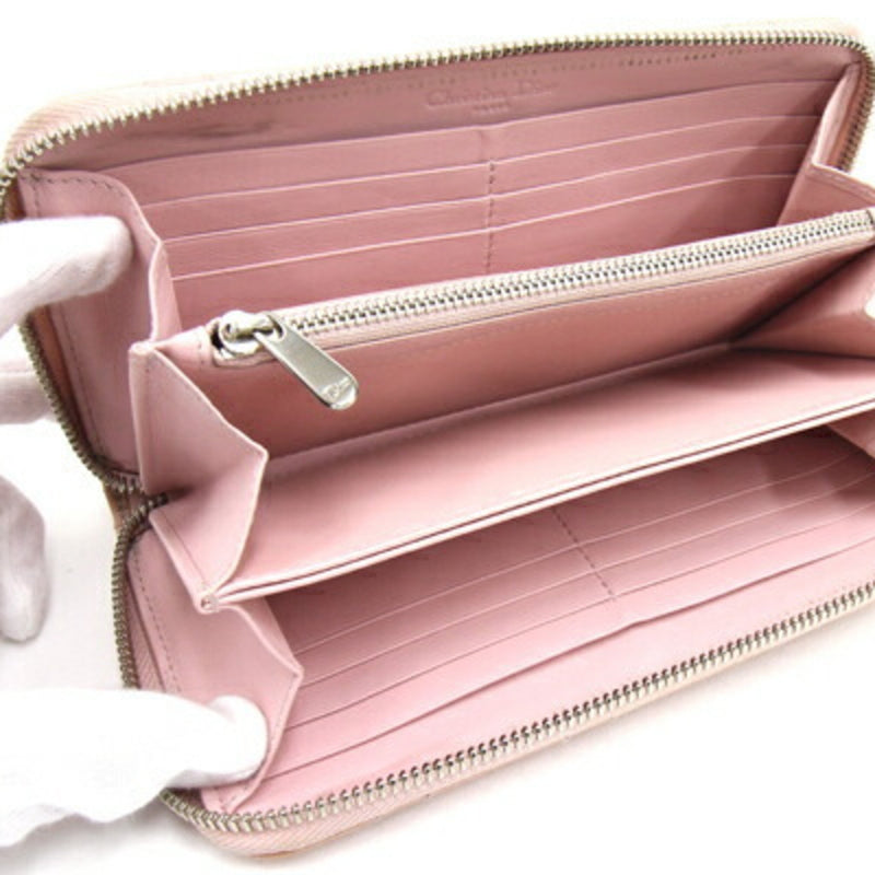 Dior Cannage/Lady Pink Patent Leather Wallet  (Pre-Owned)