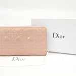 Dior Cannage/Lady Pink Patent Leather Wallet  (Pre-Owned)