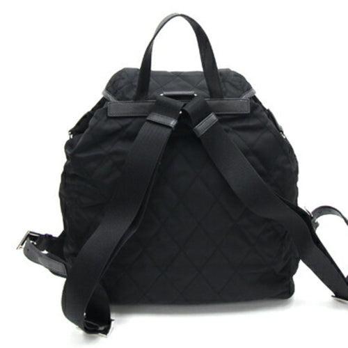 Prada Black Synthetic Backpack Bag (Pre-Owned)