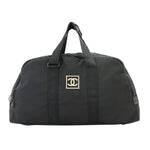 Chanel Coco Mark Black Synthetic Travel Bag (Pre-Owned)