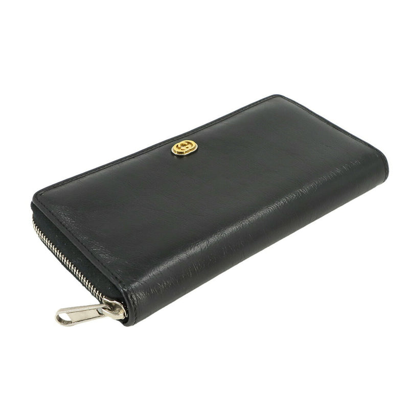 Gucci Zip Around Black Leather Wallet  (Pre-Owned)