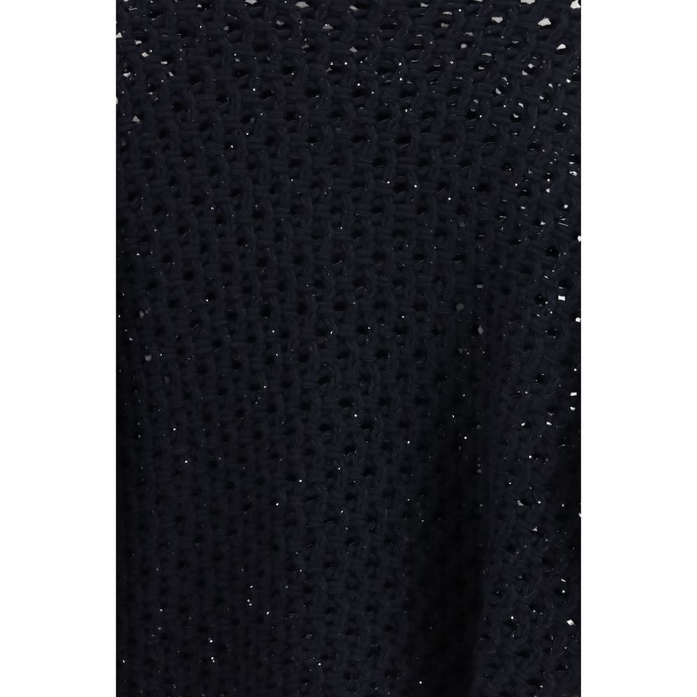 Fabiana Filippi Black Wool Oves Aries Women's Sweatshirt