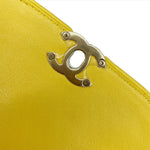 Chanel Matelassé Yellow Leather Shoulder Bag (Pre-Owned)