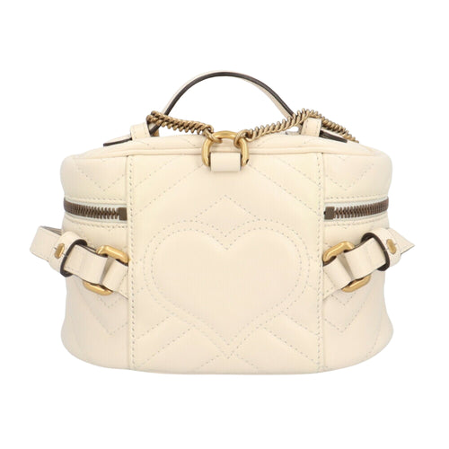Gucci Vanity White Leather Shoulder Bag (Pre-Owned)