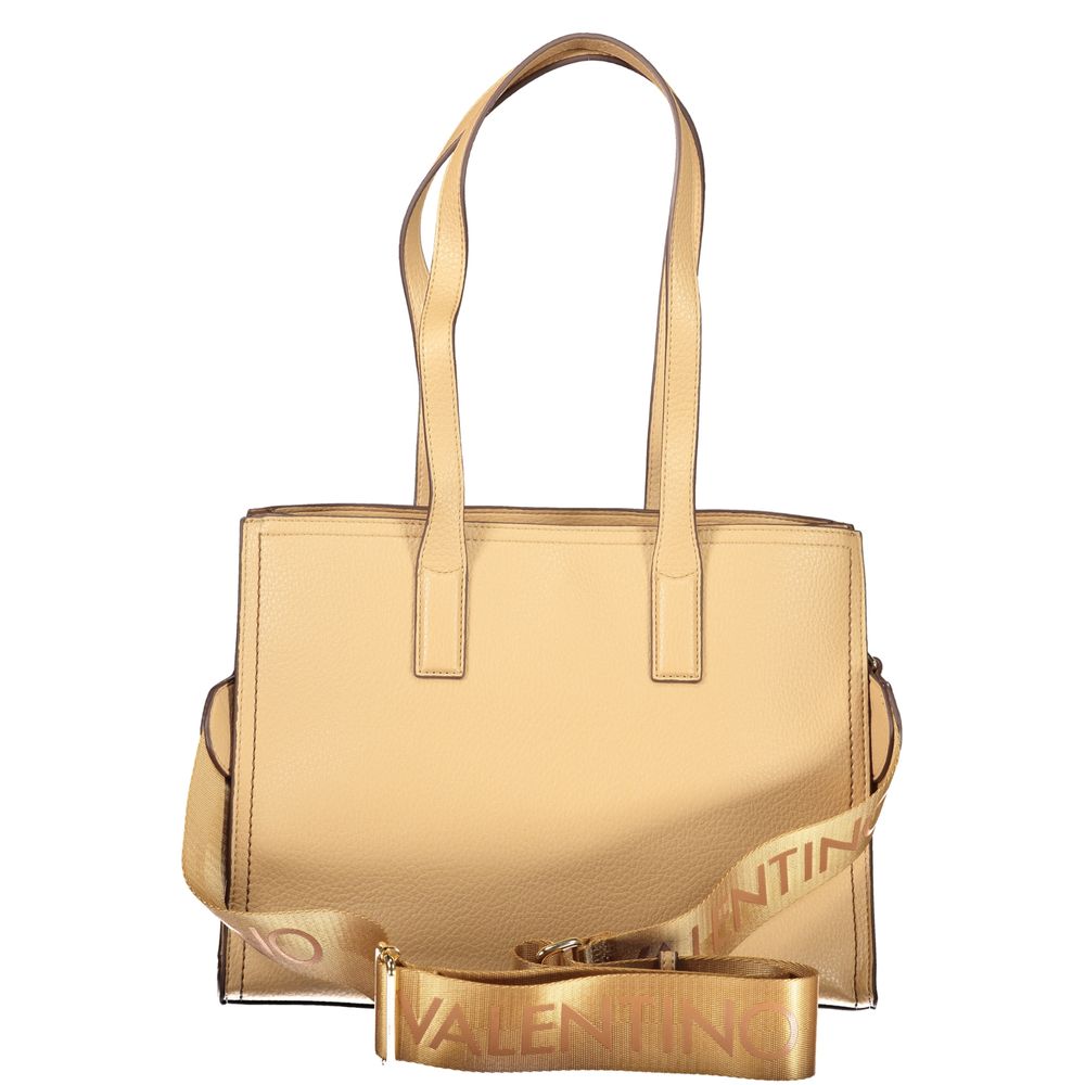 Mario Valentino Beige Polyurethane Women's Bag with Shoulder Women's Handles