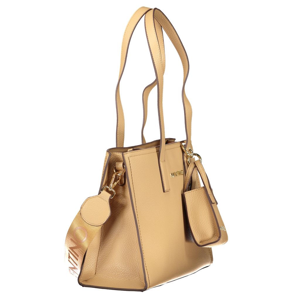 Mario Valentino Beige Polyurethane Women's Bag with Shoulder Women's Handles