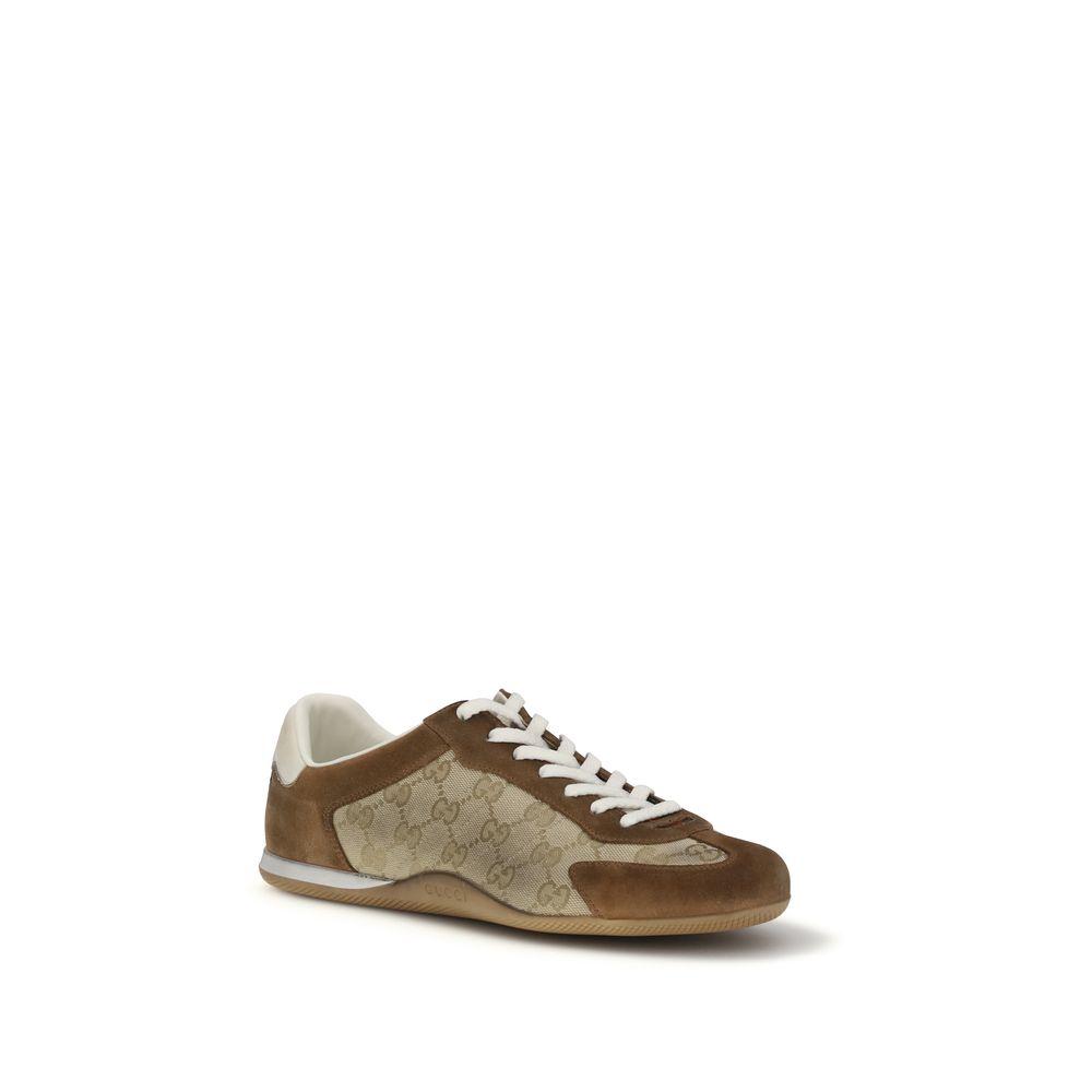 Gucci Brown Calf Leather Bos Taurus Men's Sneakers