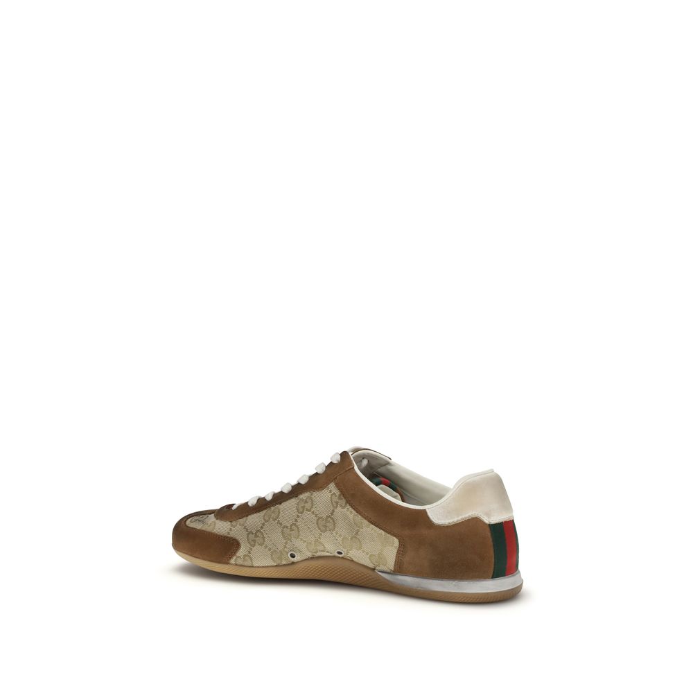Gucci Brown Calf Leather Bos Taurus Men's Sneakers