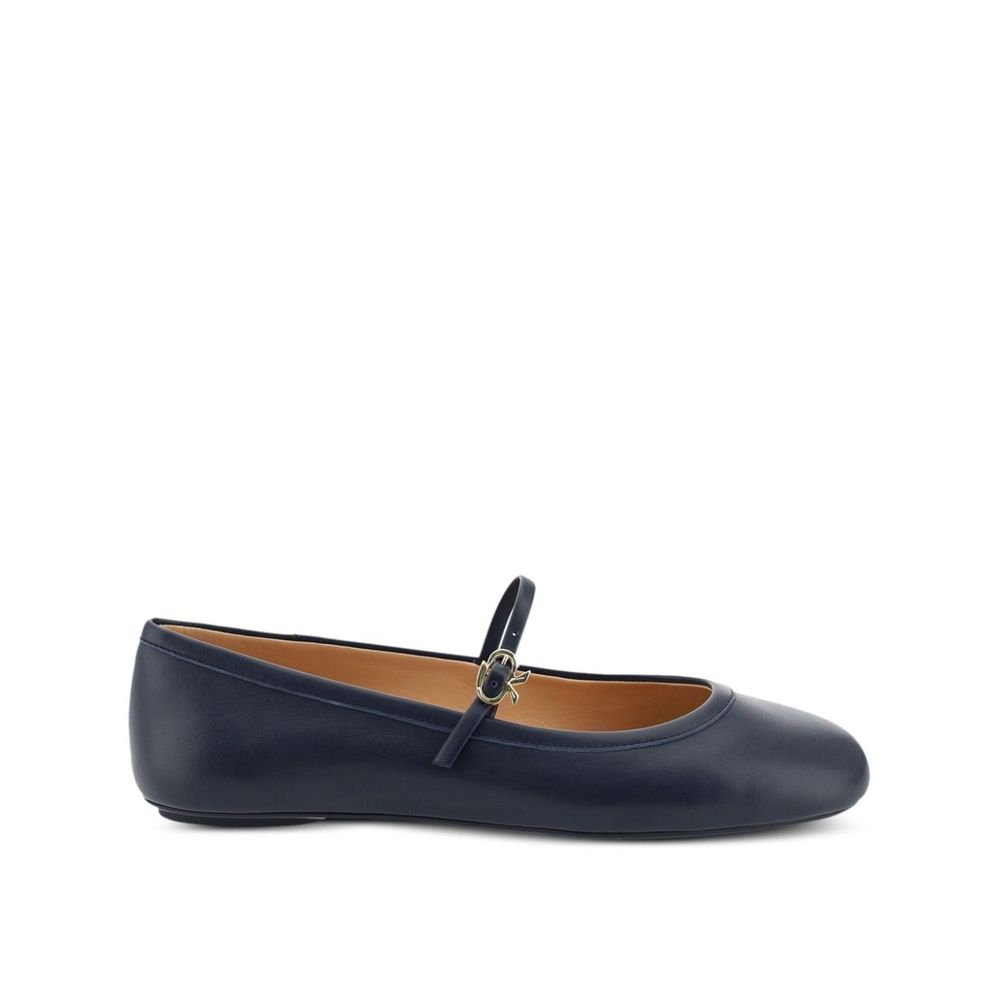 Gianvito Rossi Blue Fabric Ballet Women's Flats
