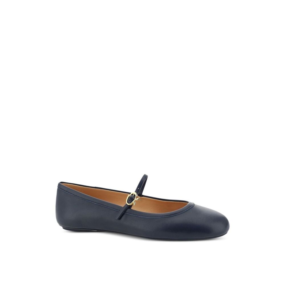Gianvito Rossi Blue Fabric Ballet Women's Flats