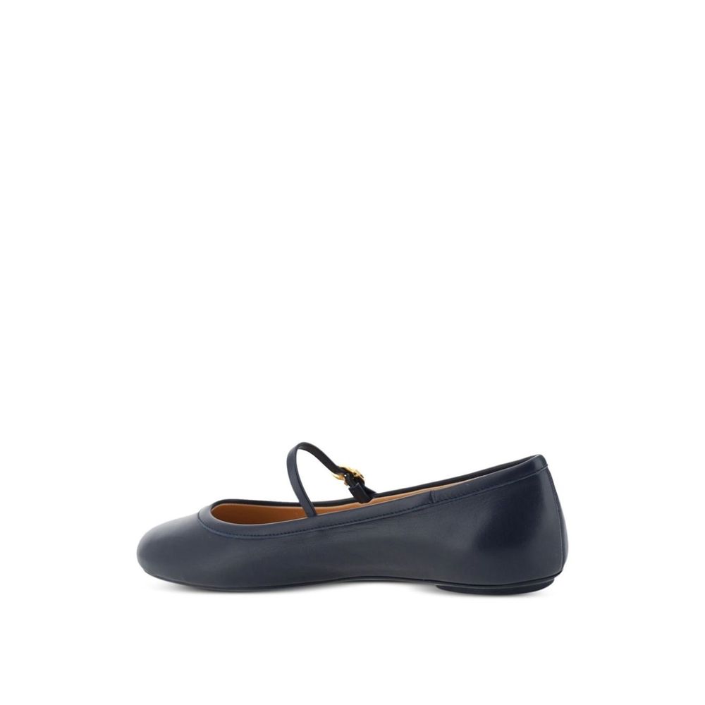 Gianvito Rossi Blue Fabric Ballet Women's Flats